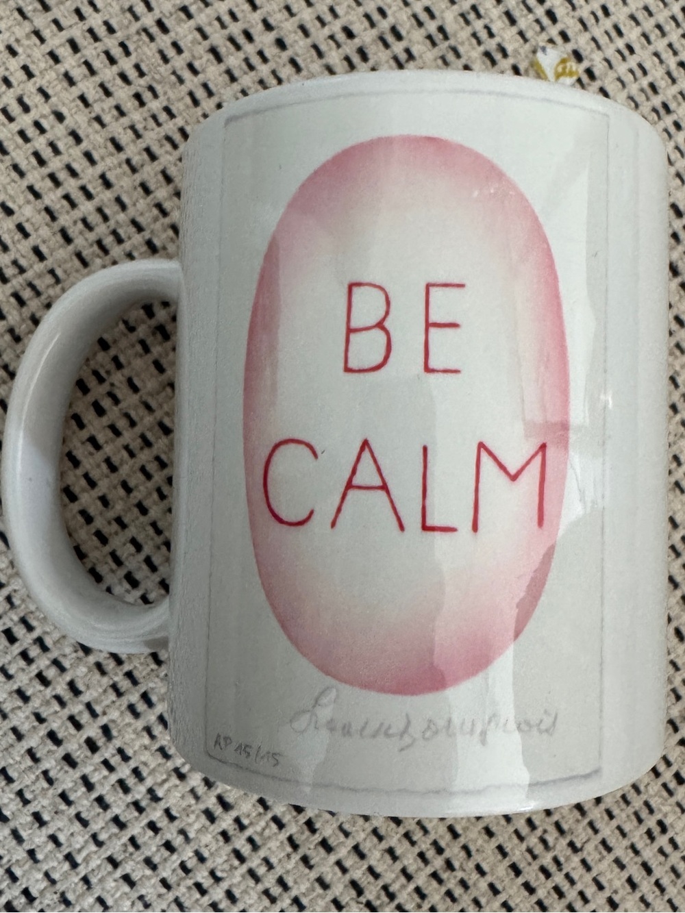 Vintage Louise Bourgeois x Guggenheim Museum 2008 'Be Calm' Ceramic Mug